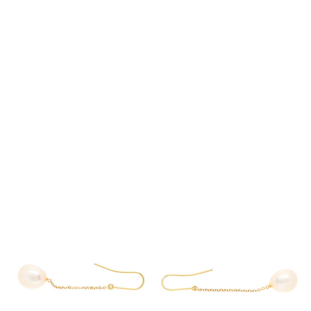 18K Yellow Gold Elsa Peretti Pearls By The Yard Drop Earrings