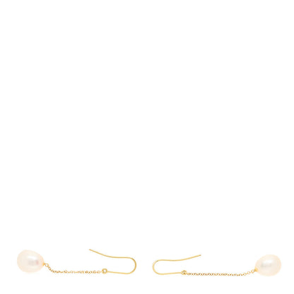 Tiffany 18K Yellow Gold Elsa Peretti Pearls By The Yard Drop Earrings 3 of 4