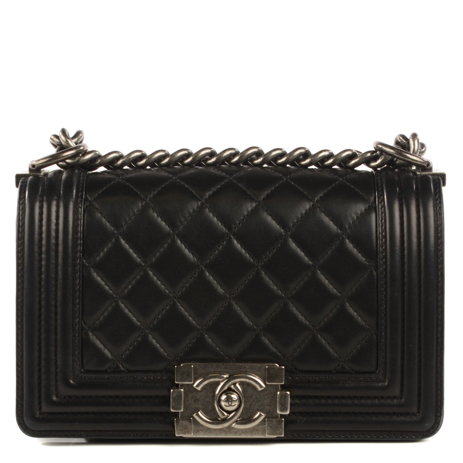 Chanel Lambskin Quilted Small Boy Flap Black 1 of 9