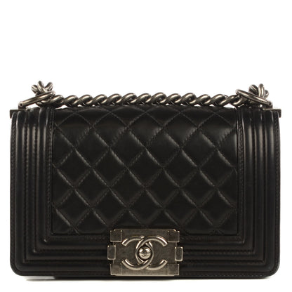 Chanel Lambskin Quilted Small Boy Flap Black 1 of 9