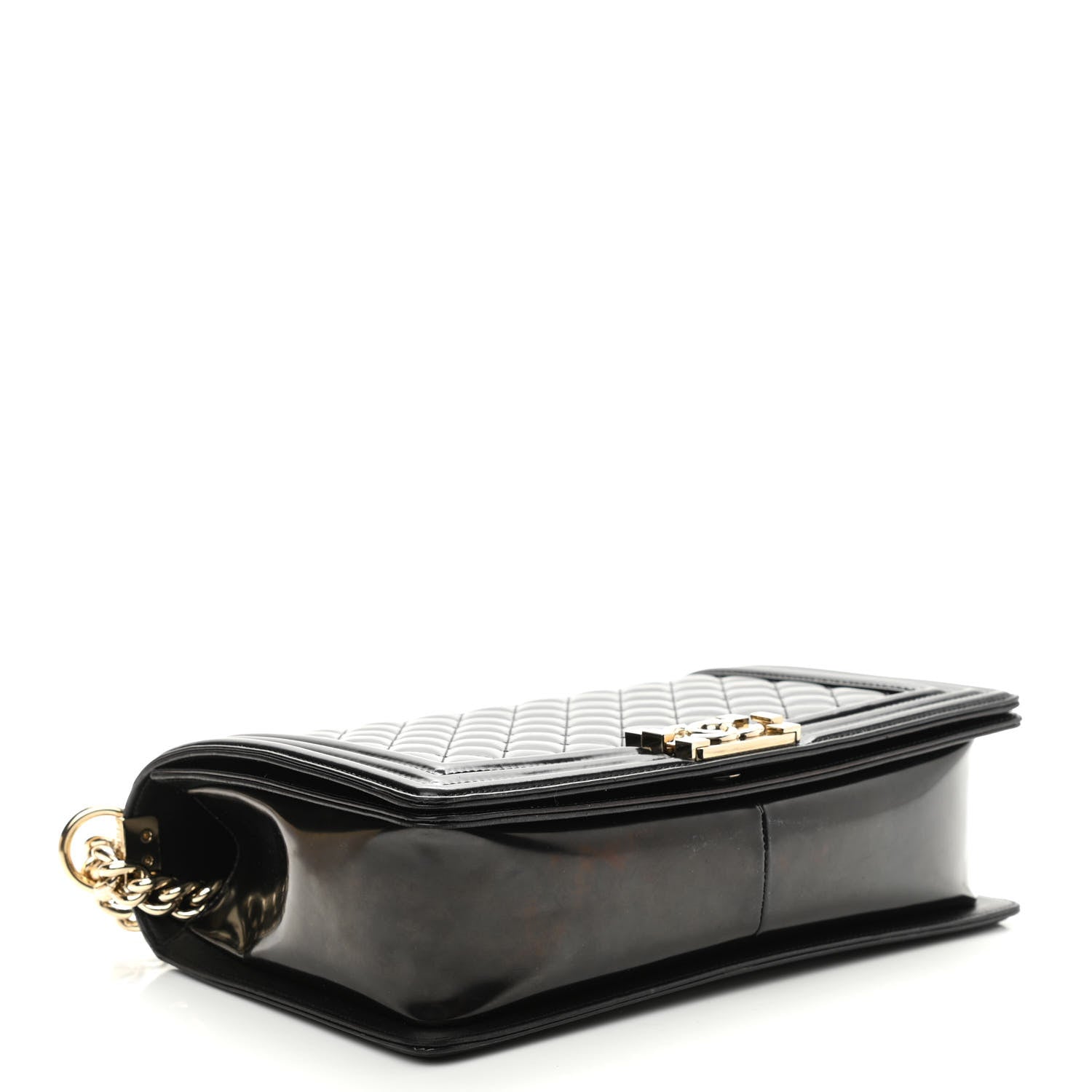 Chanel Iridescent Glazed Calfskin Quilted New Medium Boy Flap Black 4 of 10