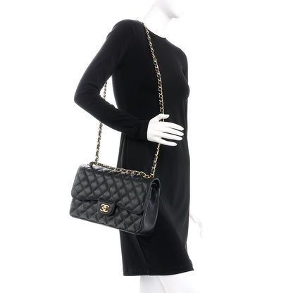 Chanel Caviar Quilted Jumbo Double Flap Black 3 of 9