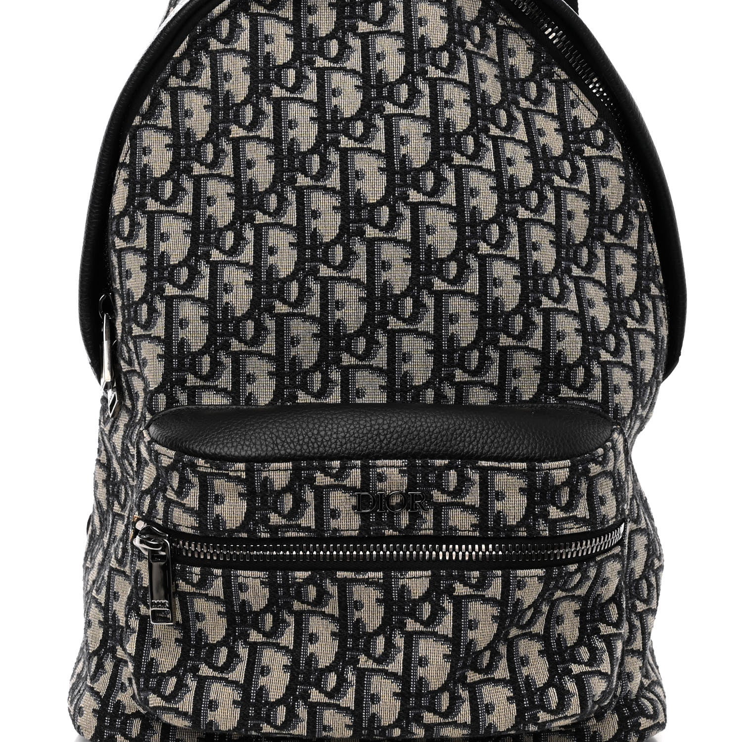 Christian Dior Oblique Calfskin Rider Kid's Backpack Beige Black 7 of 9