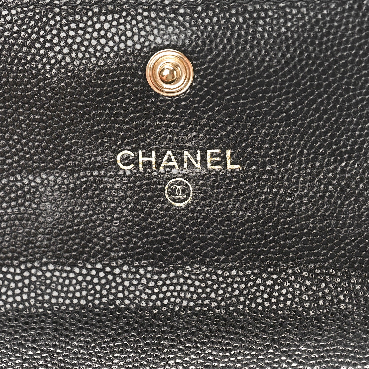 Chanel Caviar Quilted Crystal CC Large Gusset Flap Wallet Black 6 of 10