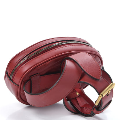 Gucci Calfskin Matelasse GG Marmont Belt Bag 95 38 Hibiscus Red 2 of 14