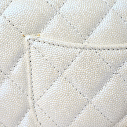 Chanel Iridescent Caviar Quilted Extra Mini Coco Handle Flap White 8 of 12
