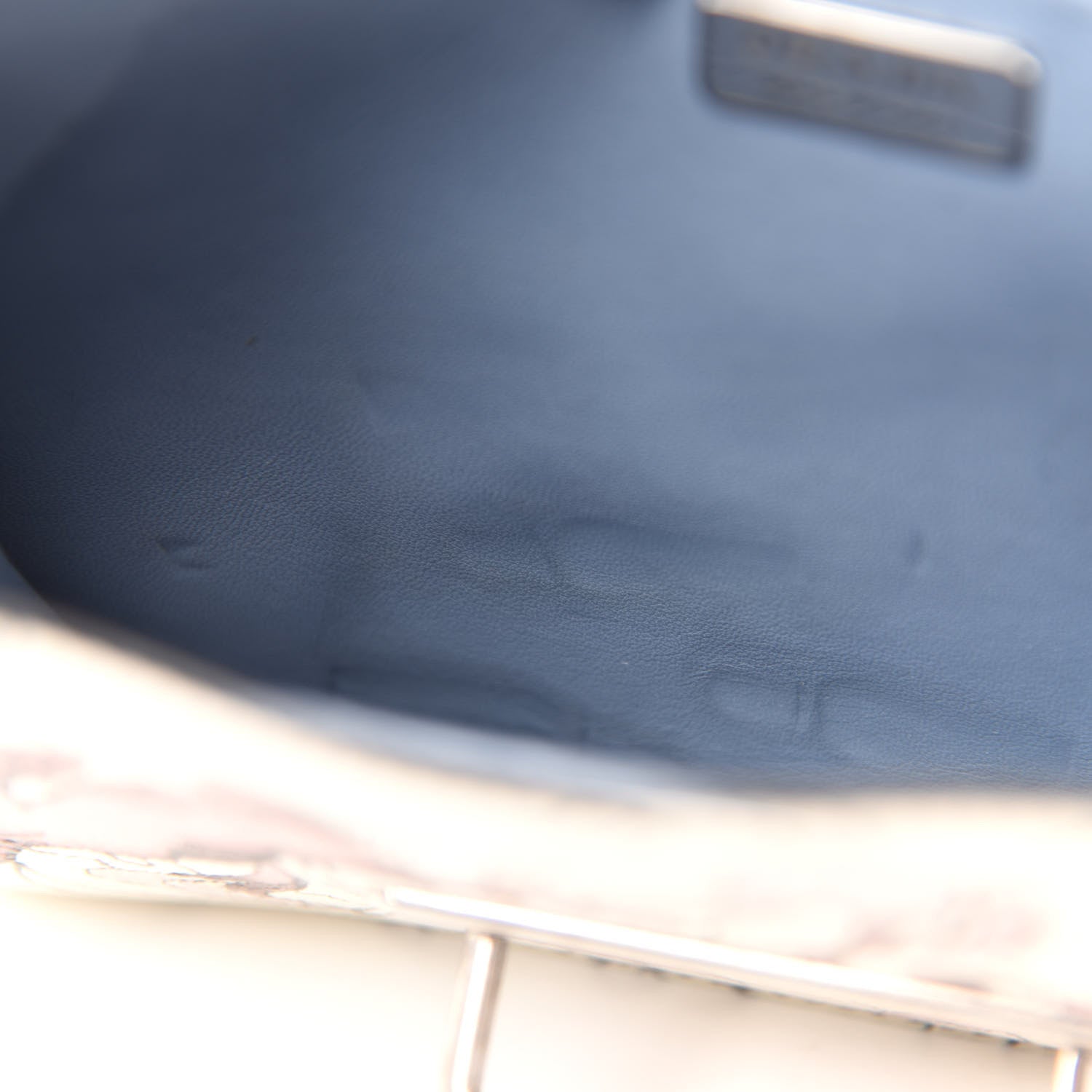 Prada X JAMES JEAN Glace Calfskin Rabbit Print Cahier Bag Opaline 9 of 11