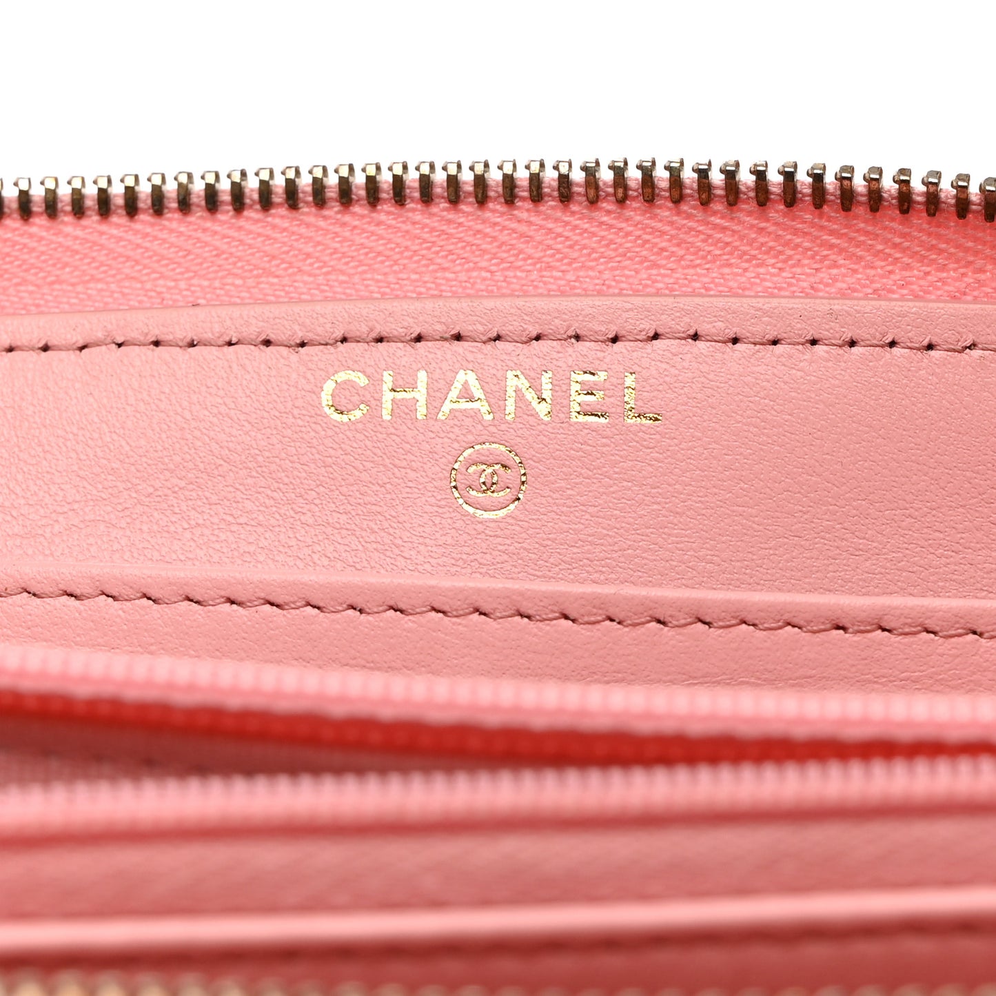Caviar Quilted Large Gusset Zip Around Wallet Pink