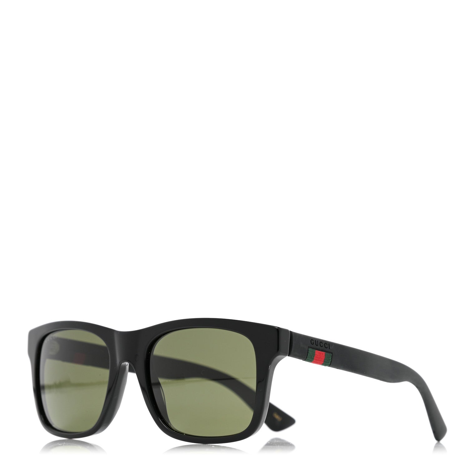 Gucci Square Frame Web Sunglasses GG0008S Black 1 of 9