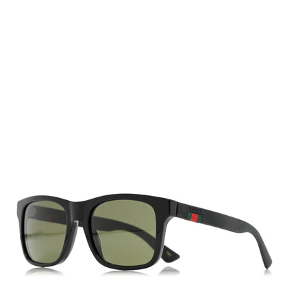 Gucci Square Frame Web Sunglasses GG0008S Black 1 of 9
