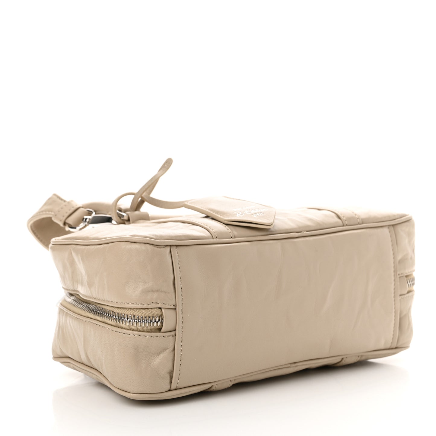 Nappa Antique Small Re-Edition 2001 Two Handle Crossbody Bag Deserto
