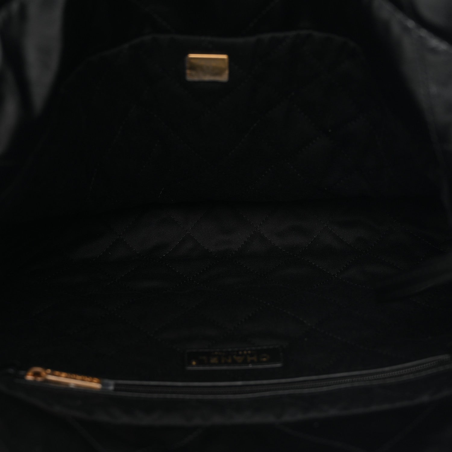 Chanel Shiny Calfskin Quilted Small Chanel 22 Black 6 of 12