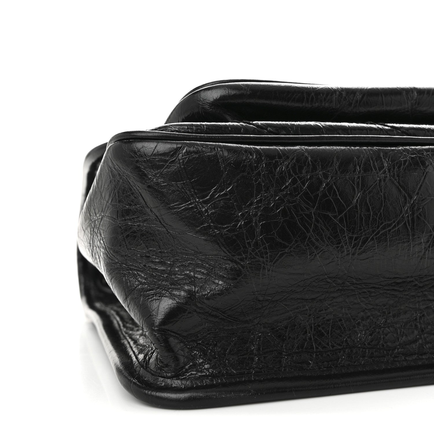 Saint Laurent Crinkled Calfskin Matelasse Monogram Medium Niki Chain Satchel Black 9 of 10