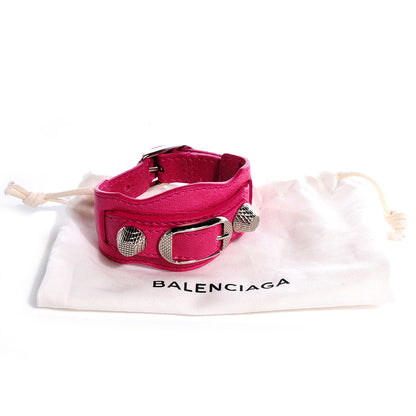 Balenciaga Agneau Arena Giant 12 Silver Hardware Bracelet Cyclamen 7 of 7