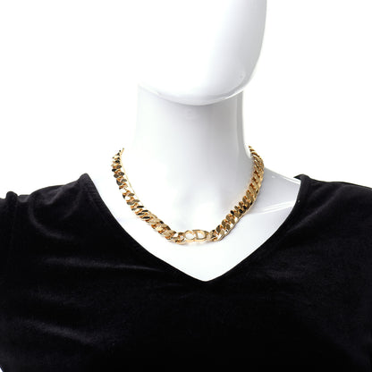 Christian Dior Metal CD Choker Necklace Gold 2 of 6