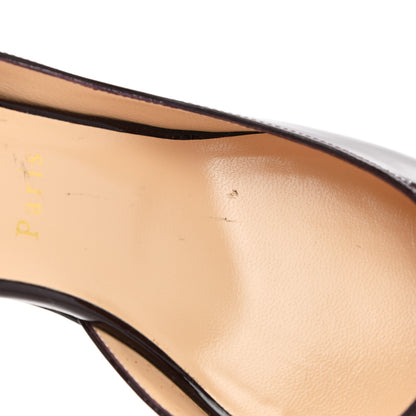 Christian Louboutin Patent Iriza 70 Pumps 37.5 Lie De Vin 10 of 14