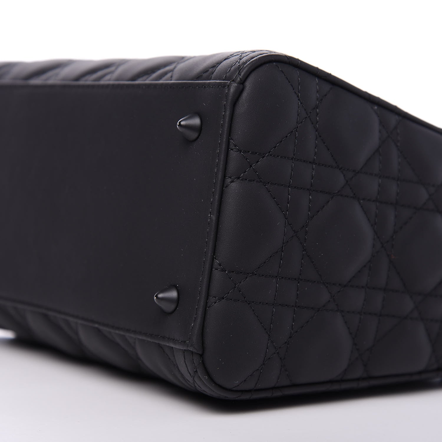 Christian Dior Ultra Matte Calfskin Cannage Medium Lady Dior Black 9 of 11
