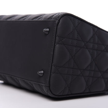 Christian Dior Ultra Matte Calfskin Cannage Medium Lady Dior Black 9 of 11