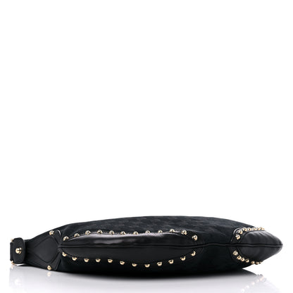 Gucci Monogram Pelham Studded Shoulder Bag Black 4 of 12