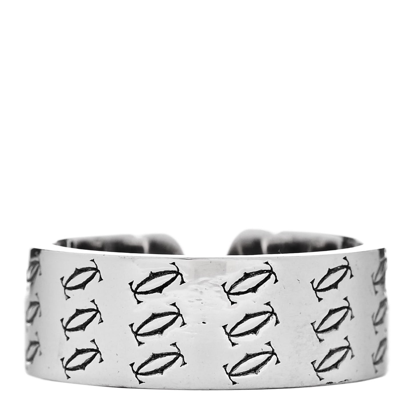 18K White Gold C De Cartier Christmas Ring 60 9