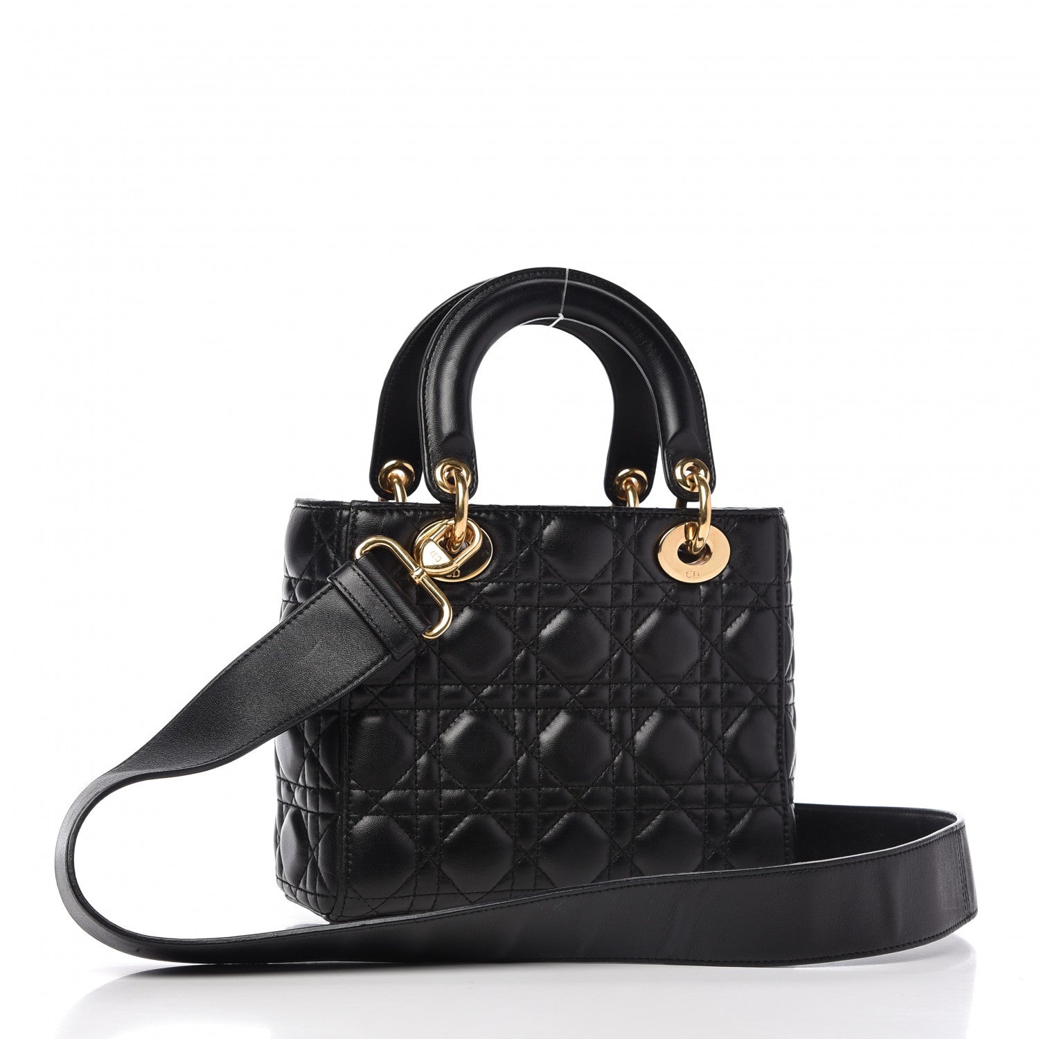 Christian Dior Lambskin Cannage Small Jeweled Lady Dior Black 3 of 9