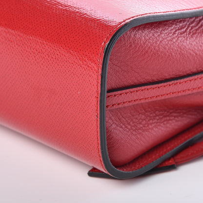 Burberry Patent Calfskin Small Dinton Crossbody Bag Bright Rose 10 of 12