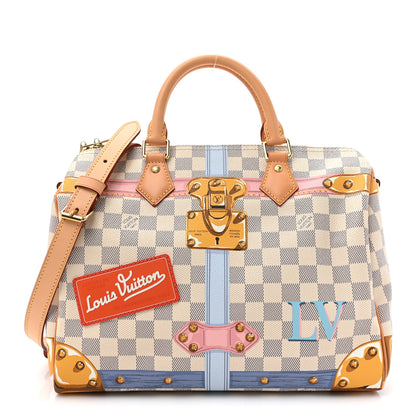 Louis Vuitton Damier Azur Summer Trunks Speedy Bandouliere 30 1 of 14