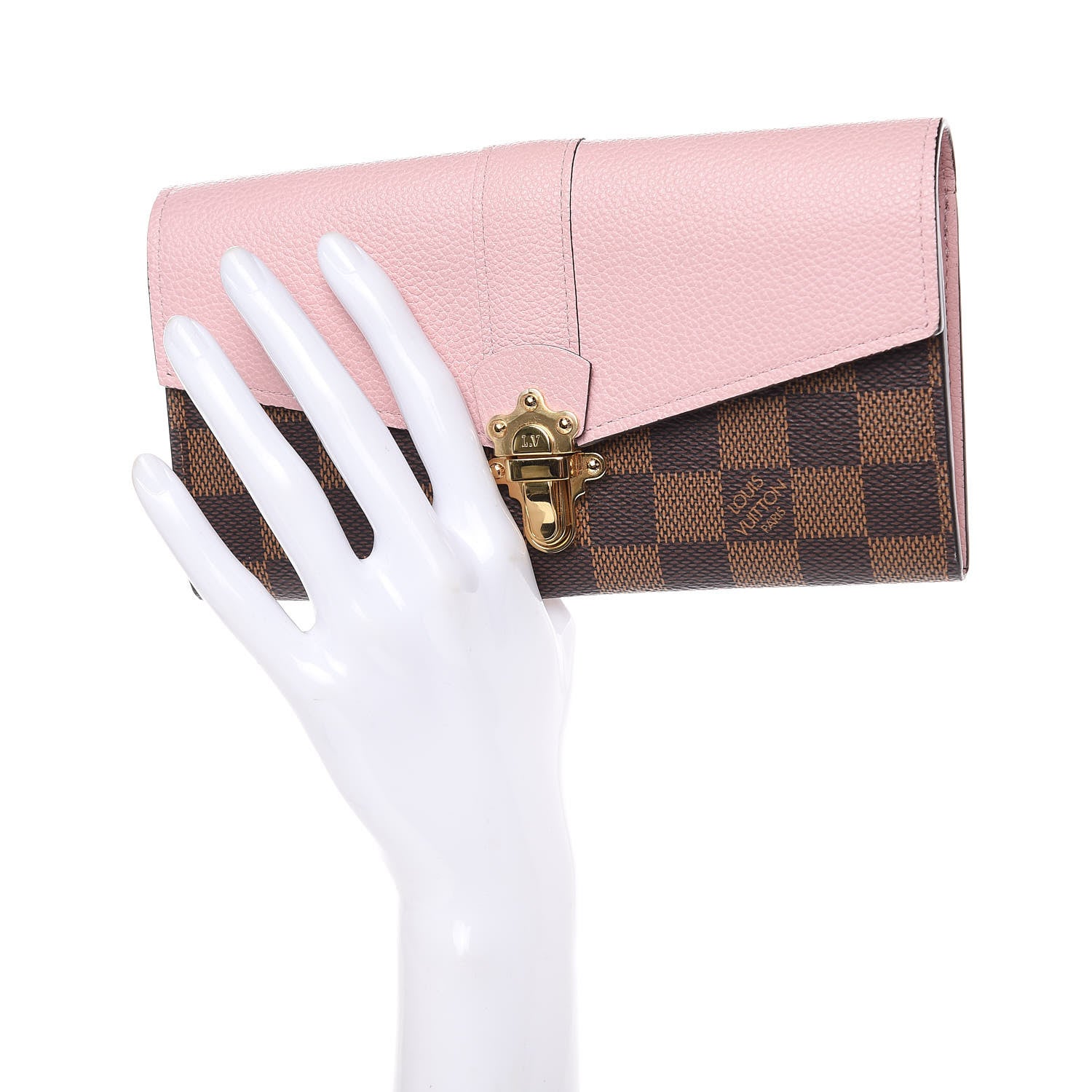 Louis Vuitton Damier Ebene Clapton Wallet Magnolia 2 of 9