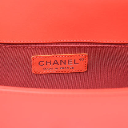 Chanel Calfskin Chevron Quilted Medium Boy Flap Coral 6 of 9
