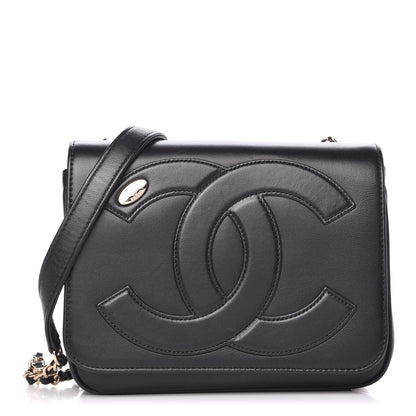 Chanel Lambskin CC Mania Flap Bag Black 1 of 9