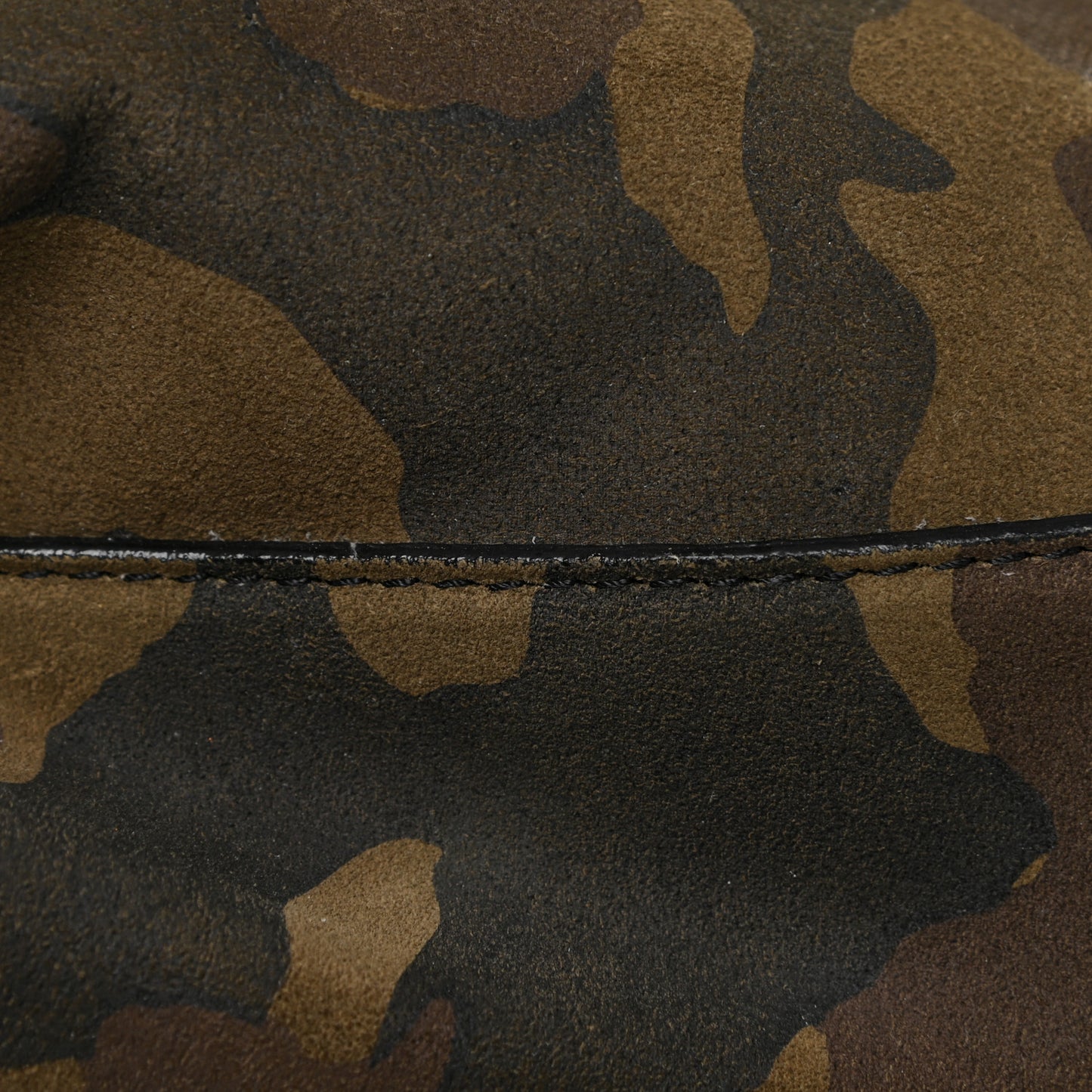 Calfskin Suede Camouflage Hobo Bag Multicolor