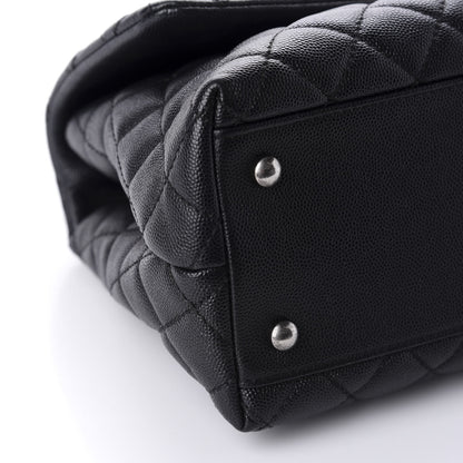 Chanel Caviar Quilted Small Coco Handle Flap Black 6 of 10