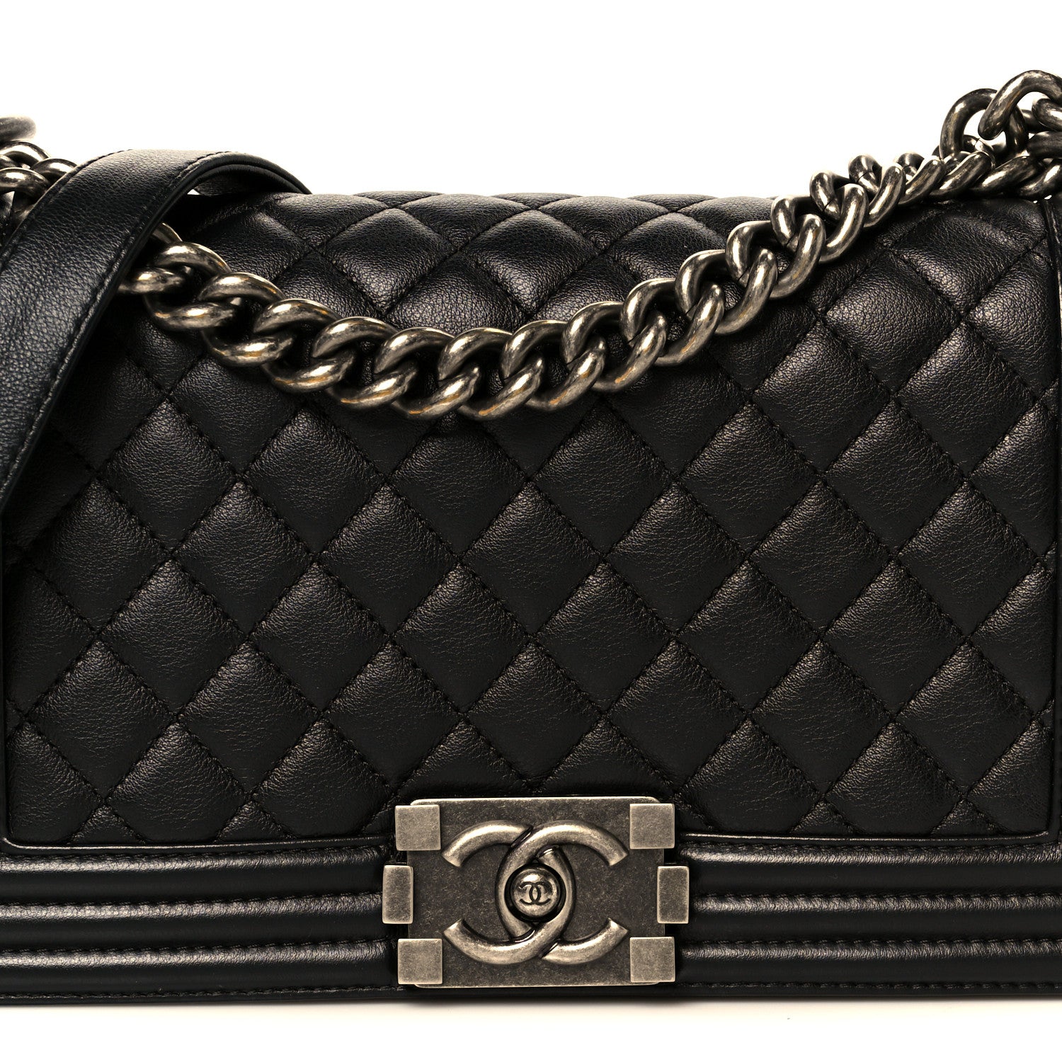 Chanel Calfskin Quilted Medium Boy Flap Black 8 of 11