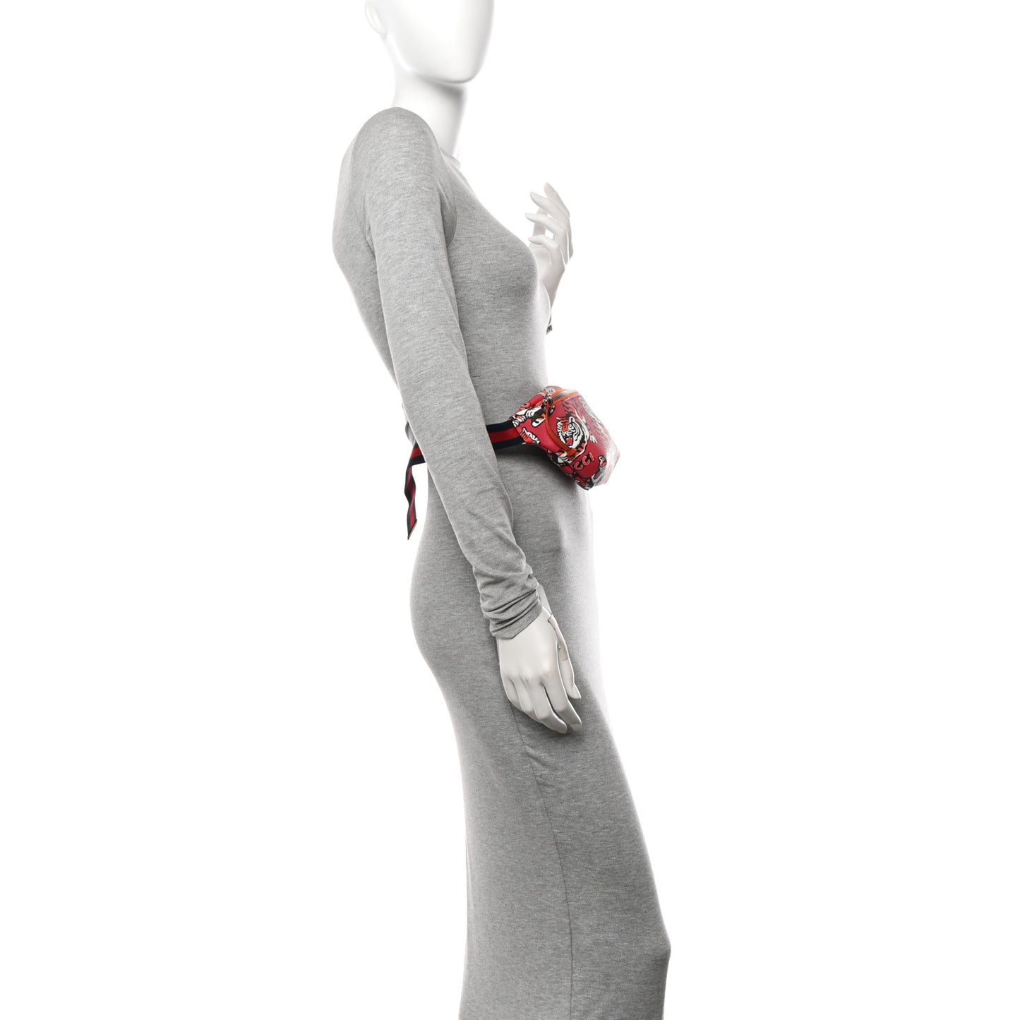 GG Supreme Monogram Angry Cat Print Childrens Belt Bag Multicolor