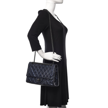 Chanel Metallic Aged Calfskin Quilted 2.55 Reissue 227 Flap Blue 2 of 13