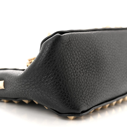 Valentino Garavani Grained Calfskin Small Rockstud All Over Crossbody Bag Black 8 of 10
