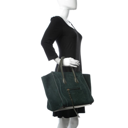 Celine Nubuck Medium Phantom Luggage Forest 2 of 18
