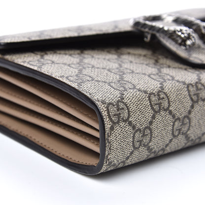 Gucci GG Supreme Monogram Mini Dionysus Chain Wallet Beige Taupe 8 of 13