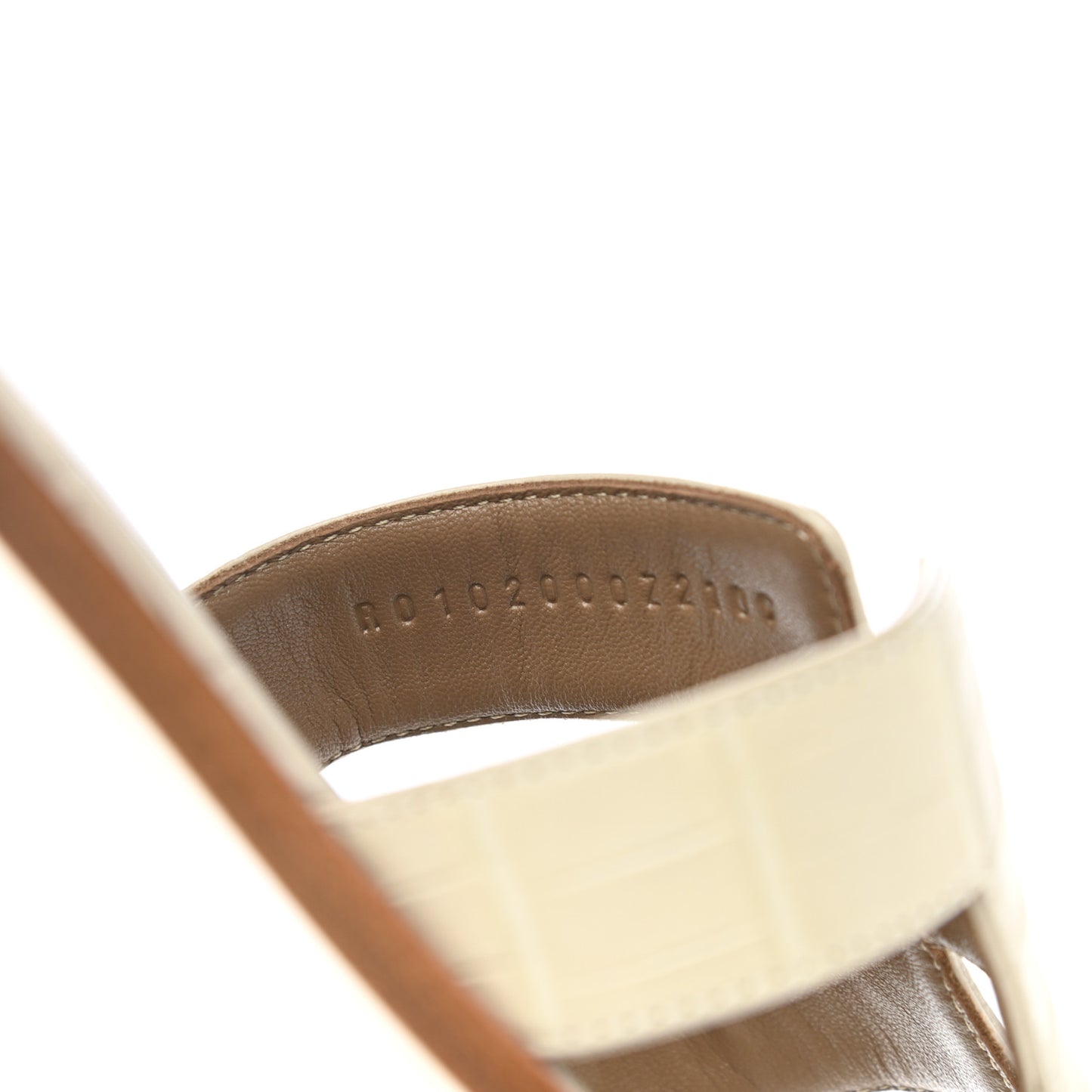 Shiny Alligator Oran Sandals 39 Beton