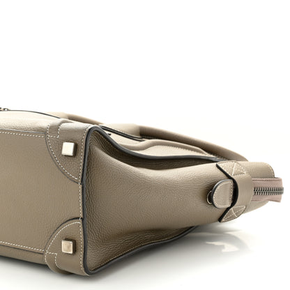 Celine Drummed Calfskin Micro Luggage Souris 9 of 15
