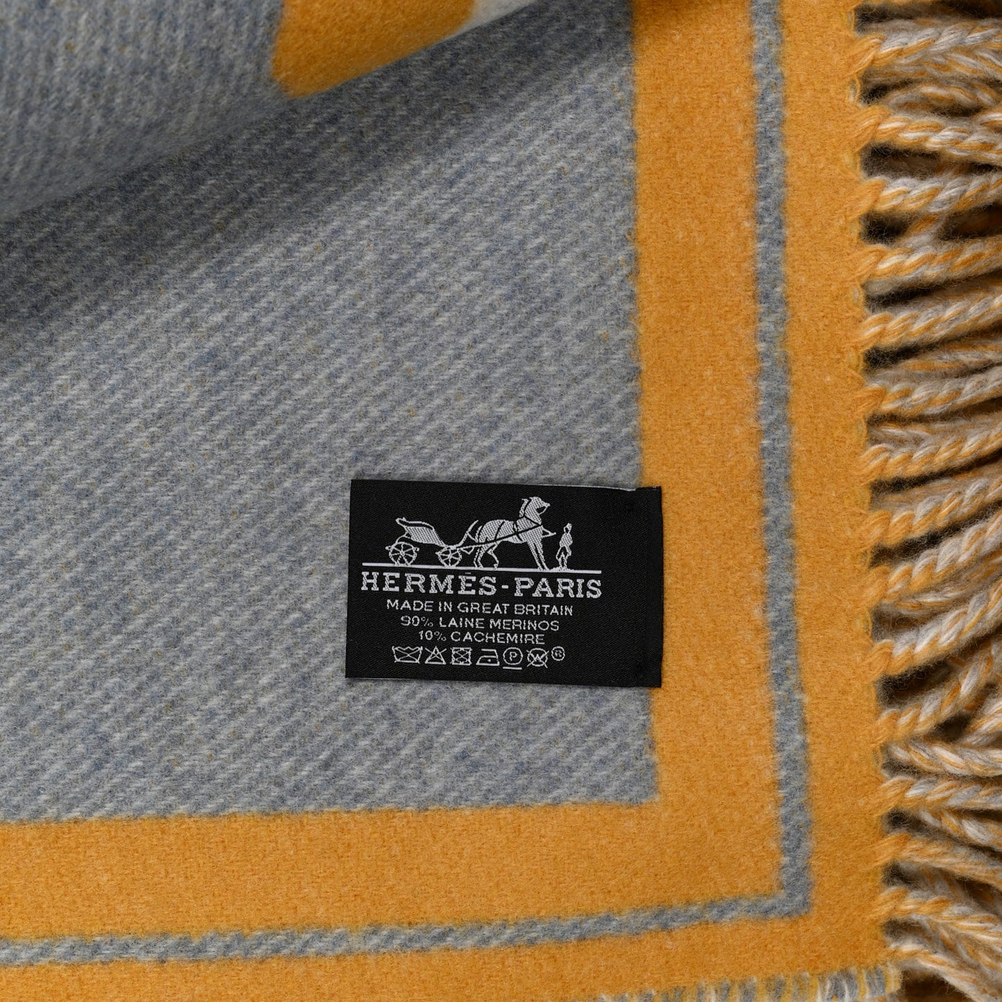 Merinos Wool Cashmere Cheval Cabriolet Blanket Galet