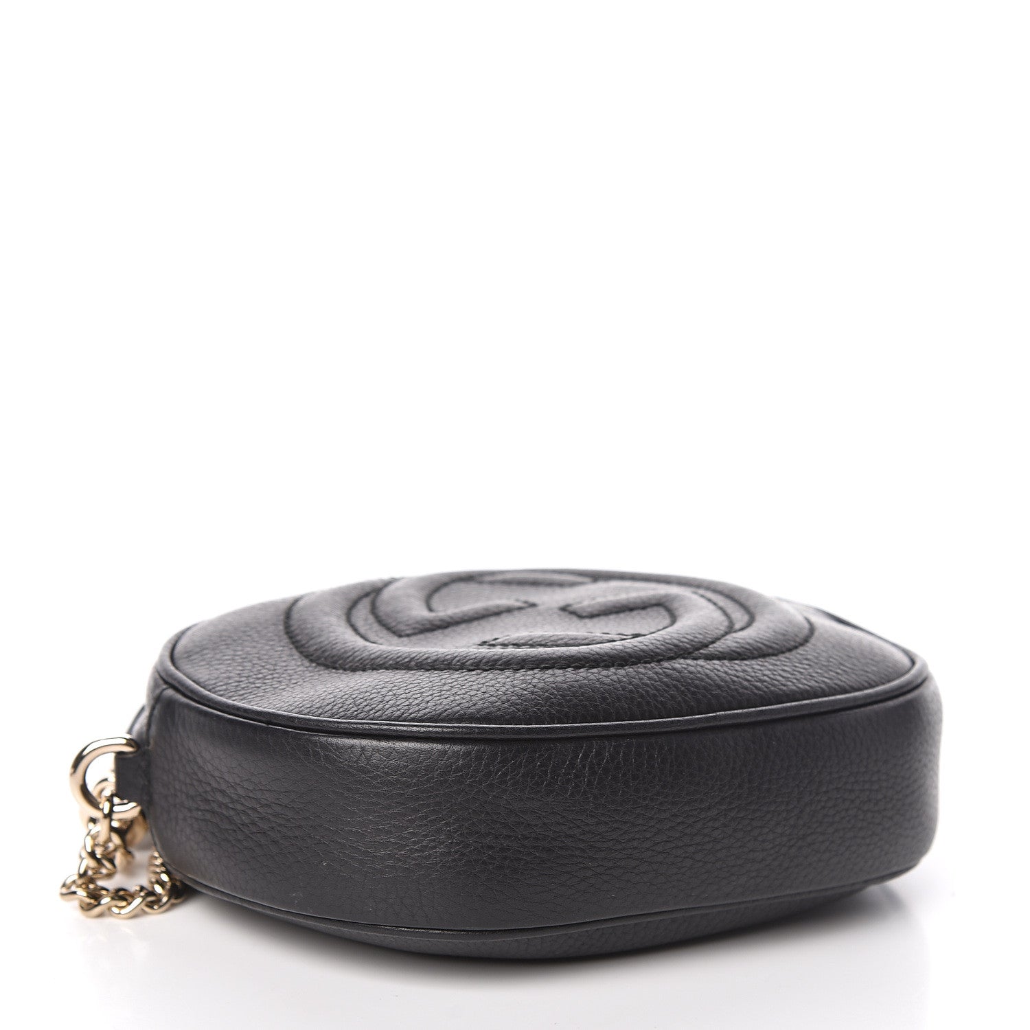 Gucci Pebbled Calfskin Mini Soho Chain Bag Black 4 of 9