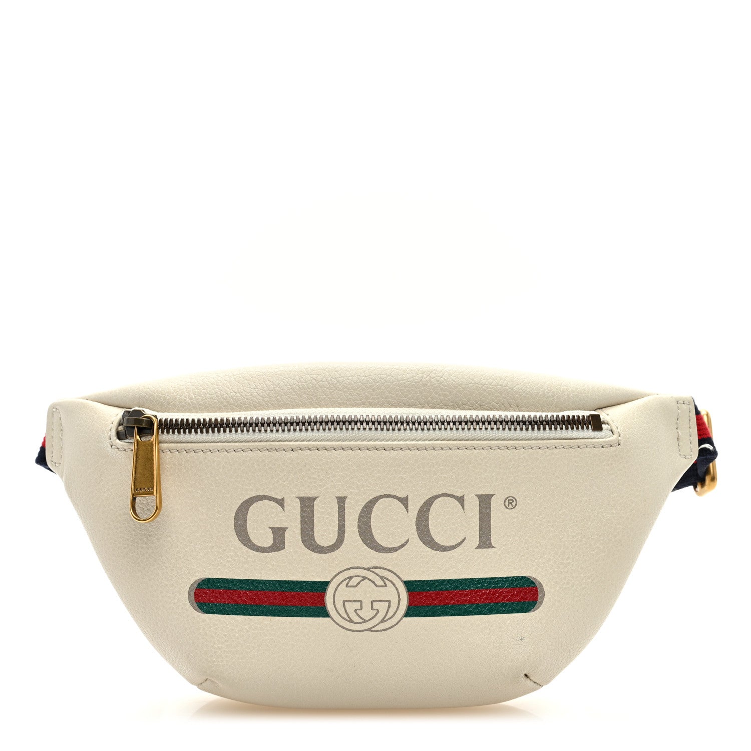 Gucci Grained Calfskin Small Logo Belt Bag White 1 of 11