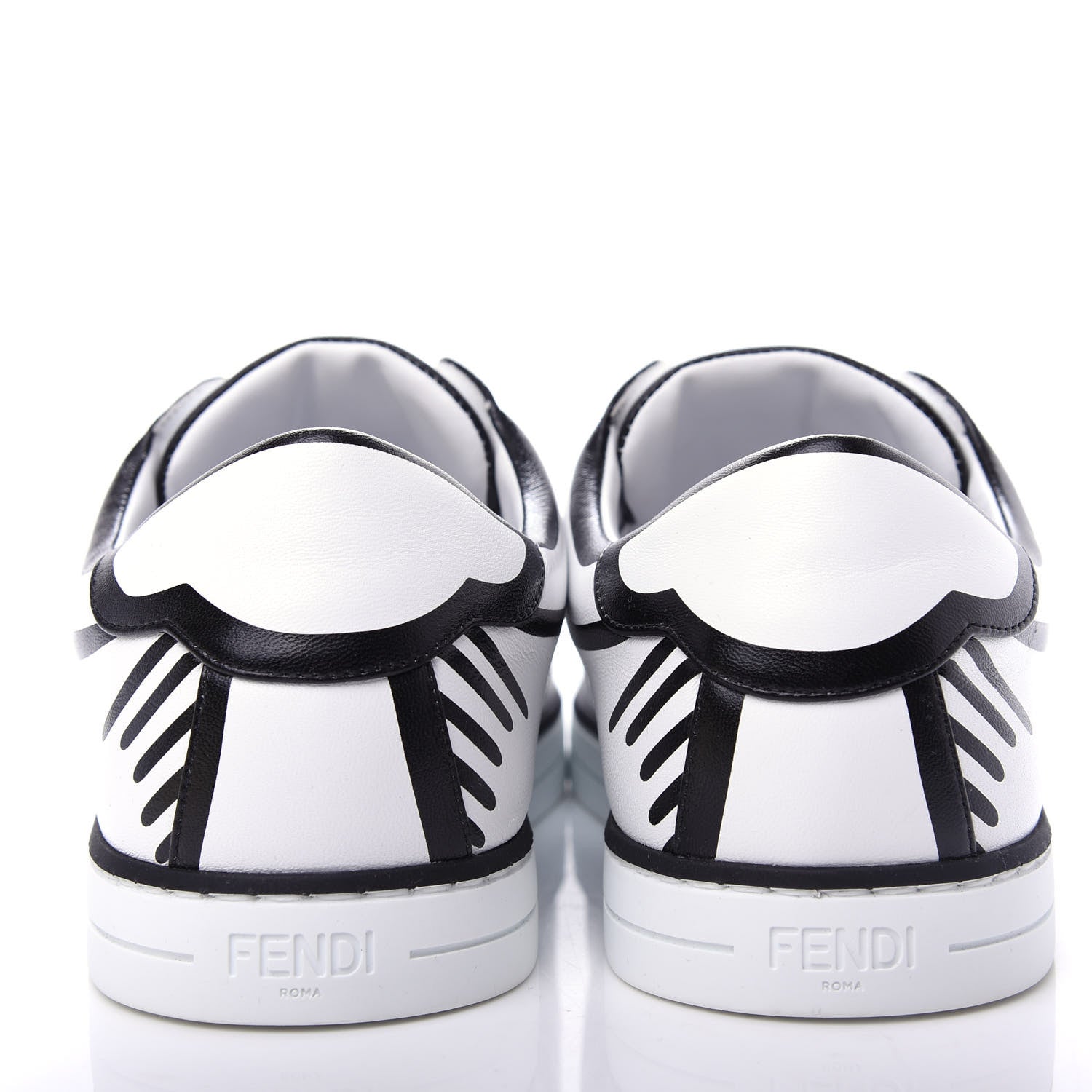 Fendi X JOSHUA VIDES Nappa Rockoclick Slip On Sneakers 39 Snow White Black 7 of 11