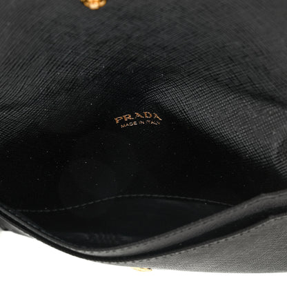 Prada Saffiano Metal Flap Wallet Black 6 of 8