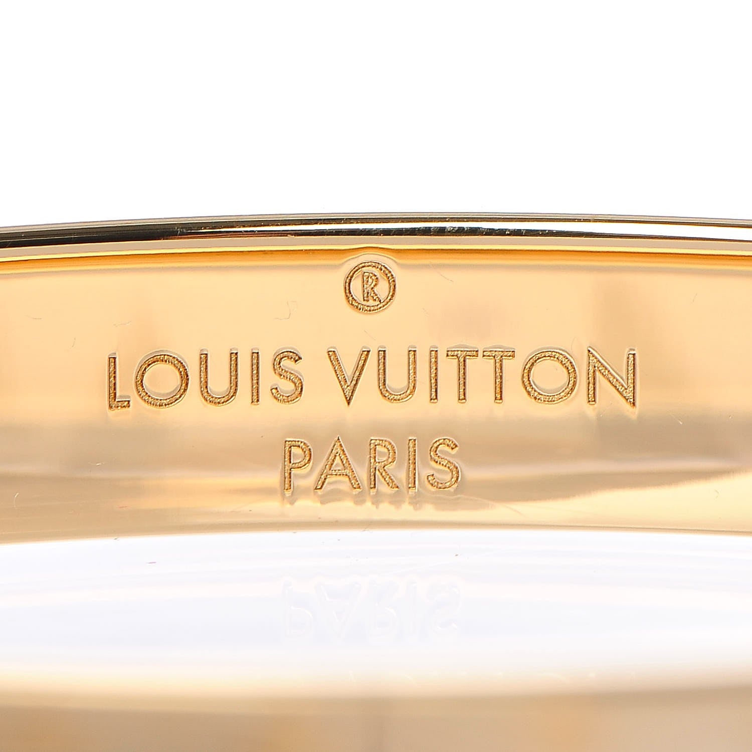 Louis Vuitton Brass Monogram Nanogram Cuff M Gold 4 of 7