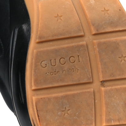 Gucci Calfskin Iridescent Logo Mens Rhyton Sneakers 8.5 Black 7 of 9
