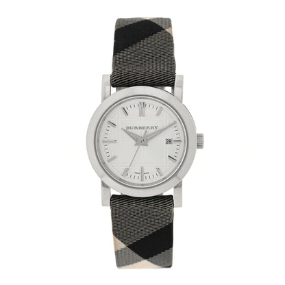 Burberry Stainless Steel Calfskin 28mm Heritage Nova Check Quartz Watch BU1386 1 of 4