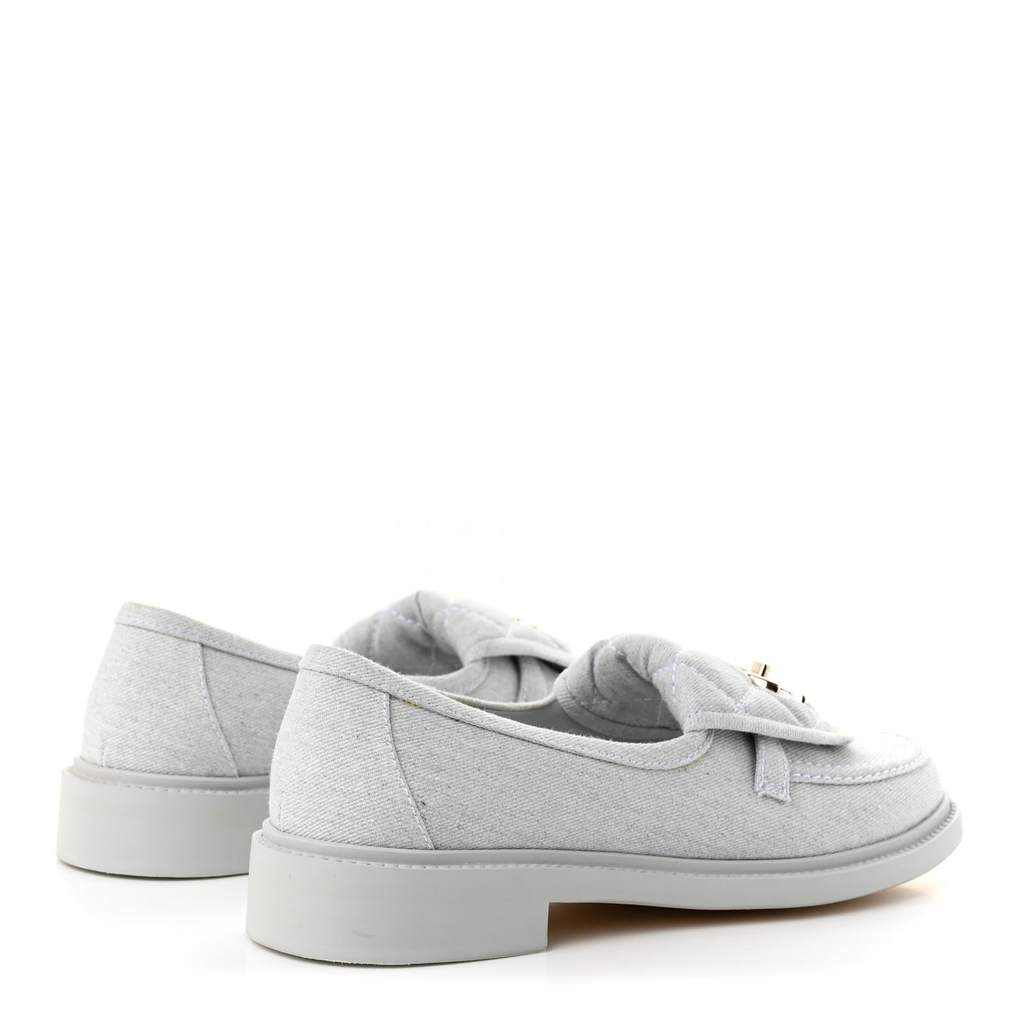 Denim CC Turnlock Loafers 40 Blue