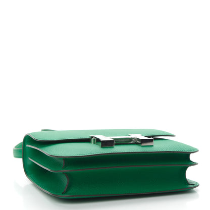 Hermes Epsom Enamel Constance 18 Vert Jade Bleu Brume 4 of 9